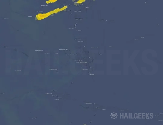 Hail map for Colorado Springs, CO