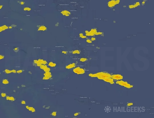 Hail map for Colorado Springs, CO