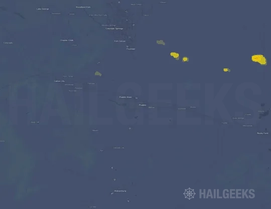 Hail map for Pueblo, CO