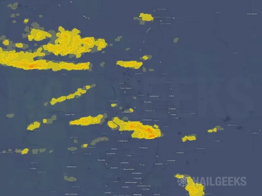 Hail map for Fort Collins, CO