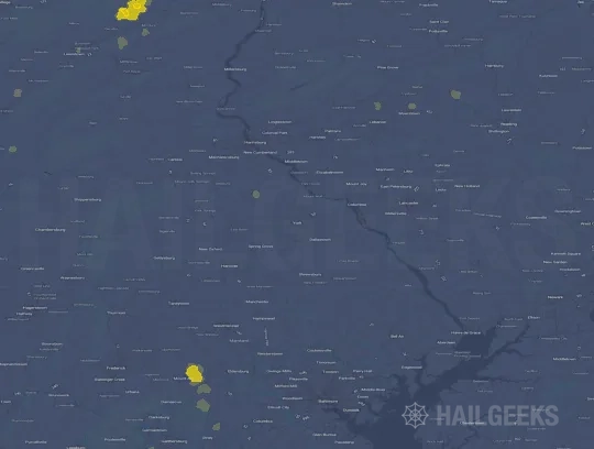 Hail map for York, PA