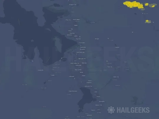 Hail map for Salt Lake City, UT on Jul 7, 2023