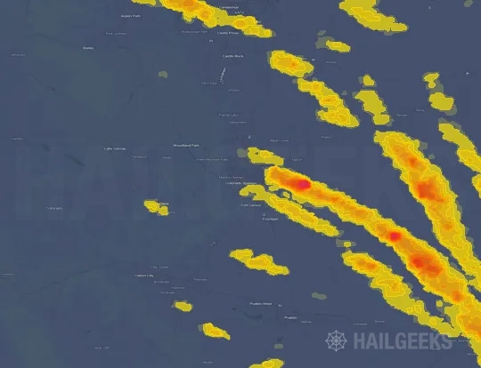 Hail map for Colorado Springs, CO