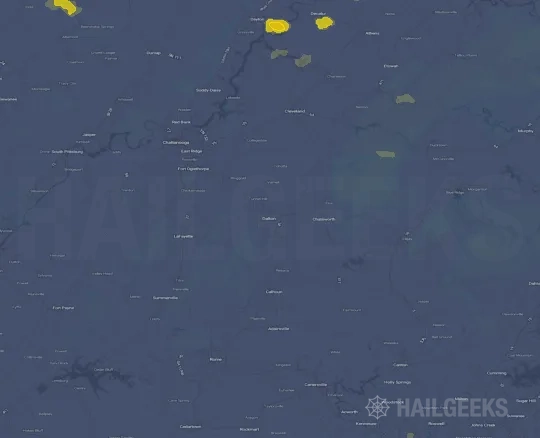 Hail map for Dalton, GA