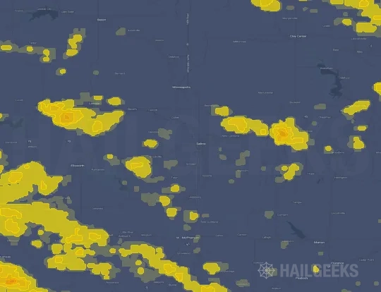Hail map for Salina, KS