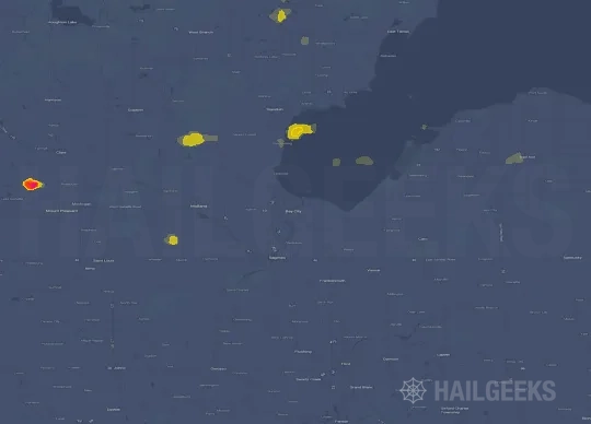 Hail map for Bay City, MI