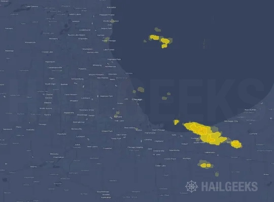 Hail map for Chicago, IL