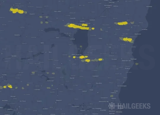 Hail map for Fond du Lac, WI