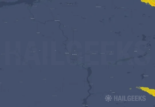 Hail map for Bismarck, ND