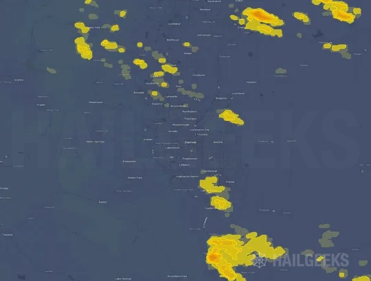 Hail map for Denver, CO