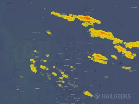 Hail map for Fort Collins, CO