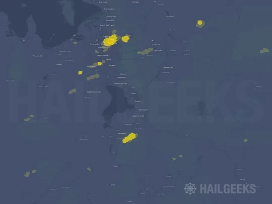 Hail map for Provo, UT