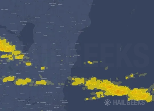 Hail map for Sheboygan, WI