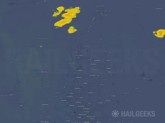 Hail map for Fort Collins, CO