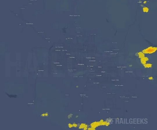 Hail map for Phoenix, AZ