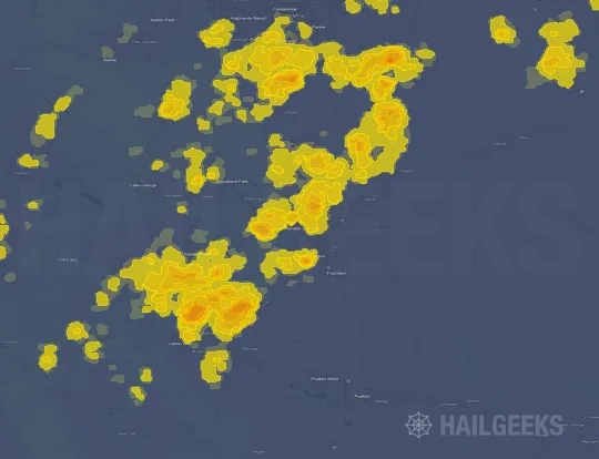 Hail map for Colorado Springs, CO