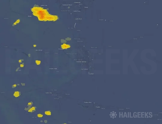 Hail map for Colorado Springs, CO