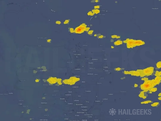 Hail map for Fort Collins, CO