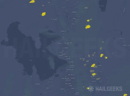 Hail map for Ogden, UT