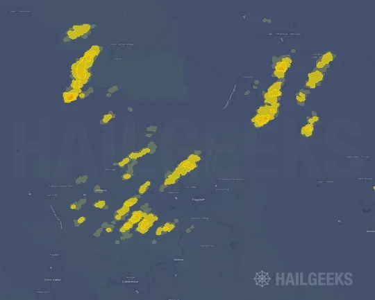Hail map for Flagstaff, AZ