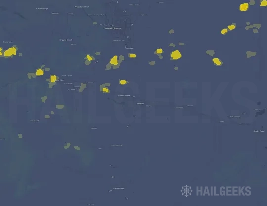 Hail map for Pueblo, CO