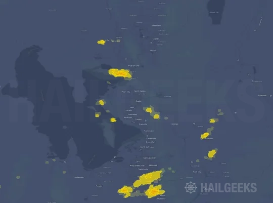 Hail map for Ogden, UT