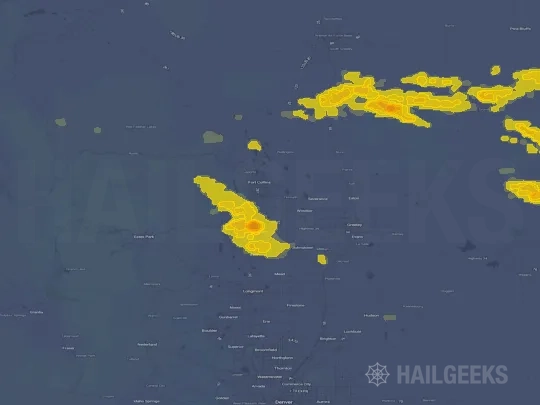Hail map for Fort Collins, CO