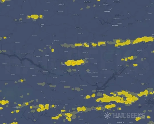 Hail map for Huntsville, AL