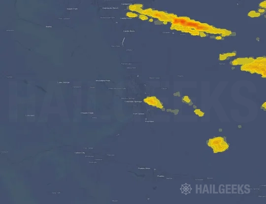 Hail map for Colorado Springs, CO