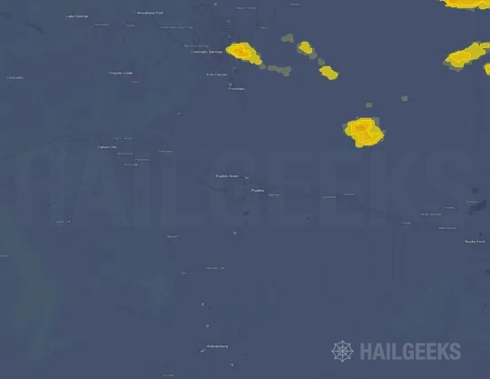 Hail map for Pueblo, CO