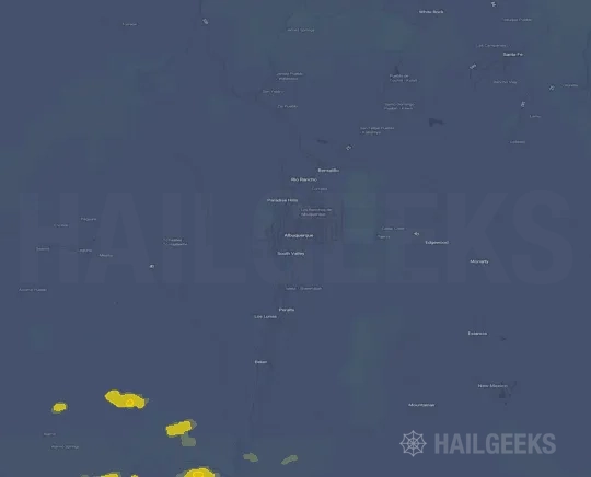 Hail map for Albuquerque, NM