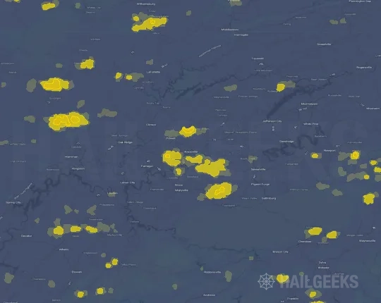 Hail map for Knoxville, TN