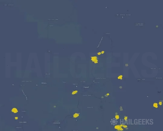 Hail map for Flagstaff, AZ
