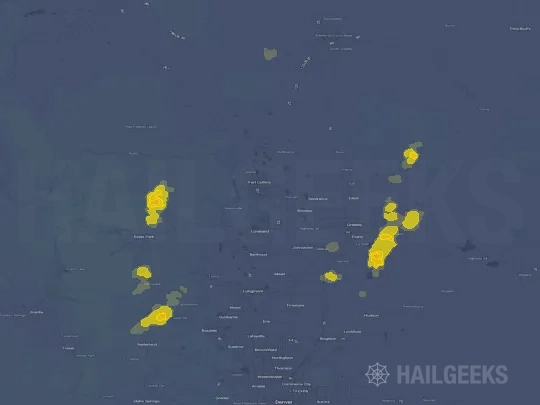 Hail map for Fort Collins, CO