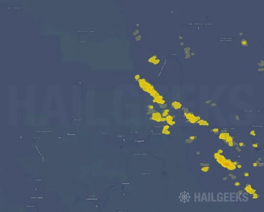 Hail map for Flagstaff, AZ