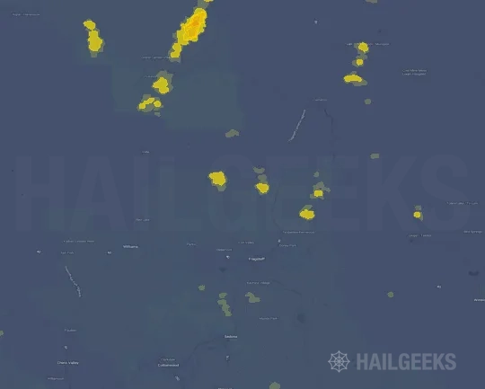 Hail map for Flagstaff, AZ
