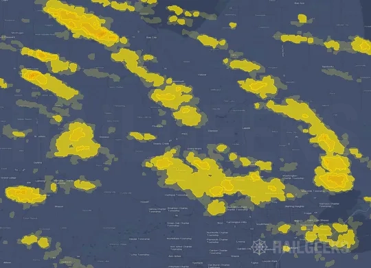Hail map for Flint, MI