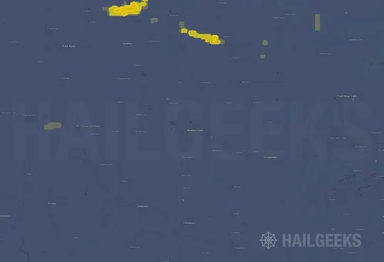 Hail map for Grand Forks, ND