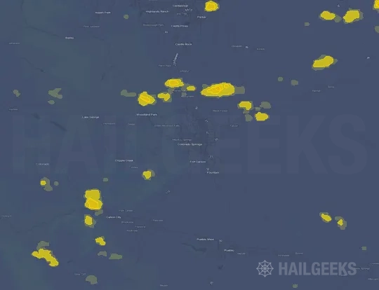 Hail map for Colorado Springs, CO
