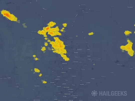 Hail map for Fort Collins, CO