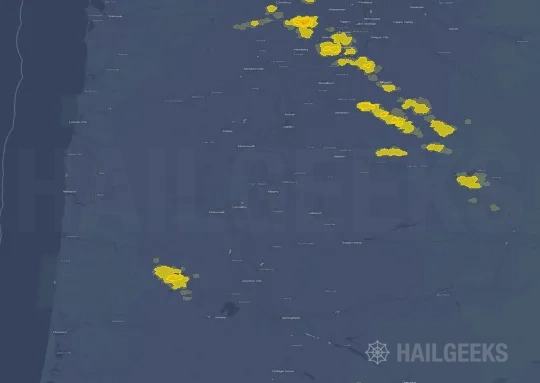 Hail map for Albany, OR