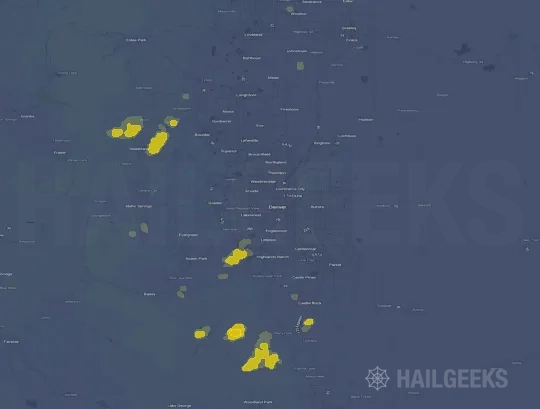 Hail map for Denver, CO