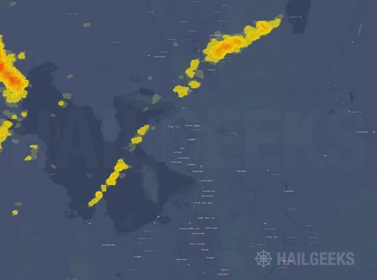 Hail map for Ogden, UT