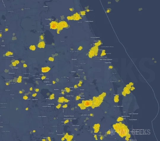 Hail map for Deltona, FL