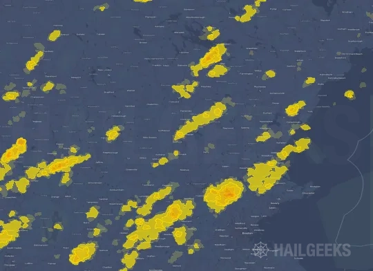 Hail map for Manchester, NH