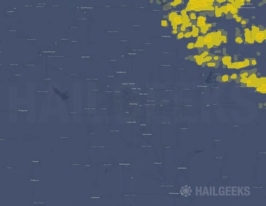 Hail map for Wichita, KS