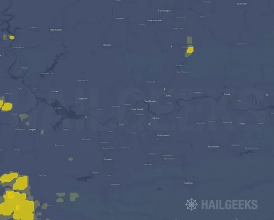 Hail map for Fort Smith, AR