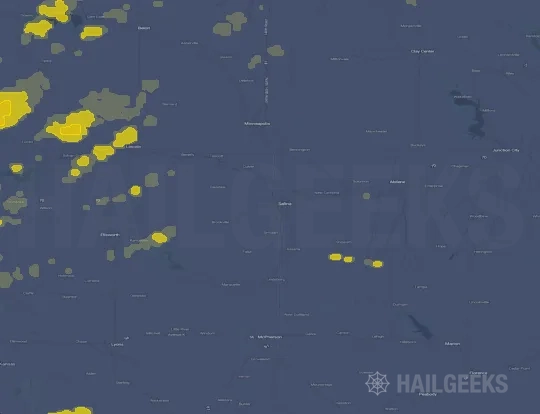 Hail map for Salina, KS