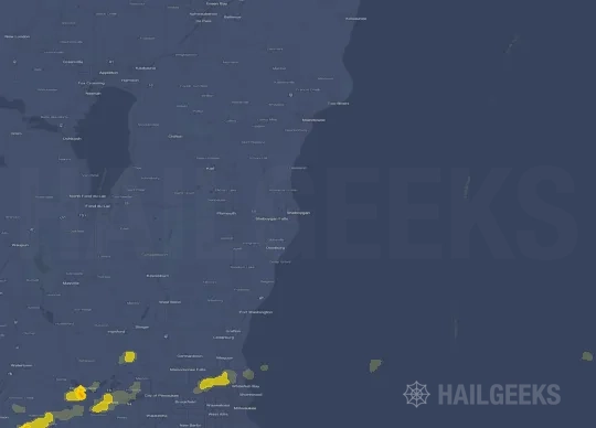 Hail map for Sheboygan, WI