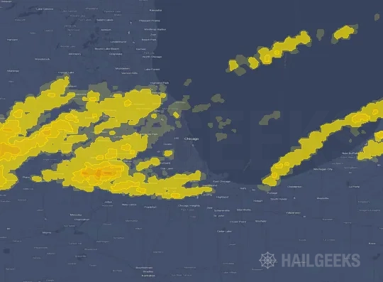 Hail map for Chicago, IL